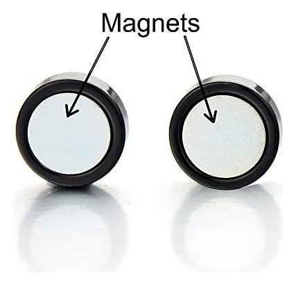 Pendientes Magnéticos De Alienígena Con Círculo Negro De 10m