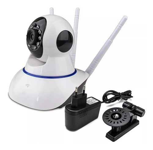 Camera Ip Robô Wifi 360° Com Visão Noturna Hd 3 Antenas 