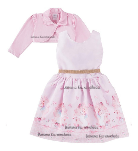 Vestido Unicórnio Temático Luxo Festa Com Bolero | Parcelamento sem juros Vestido Unicórnio Temático Luxo Festa Com Bolero | Parcelamento sem juros