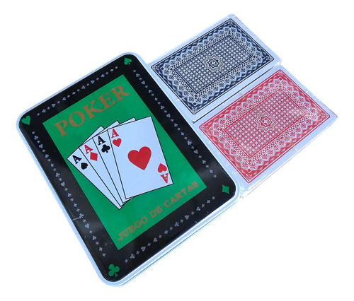 Baraja De Poker Doble 100% Plastica. Lavable, De Importacion