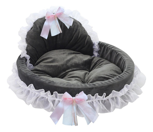 Cama Para Mascotas Antideslizante Lindo Acogedor Gris L