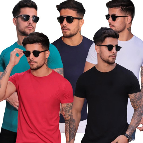 Kit 03 Camiseta Masculina Viscolycra Frete Gratis Promocao