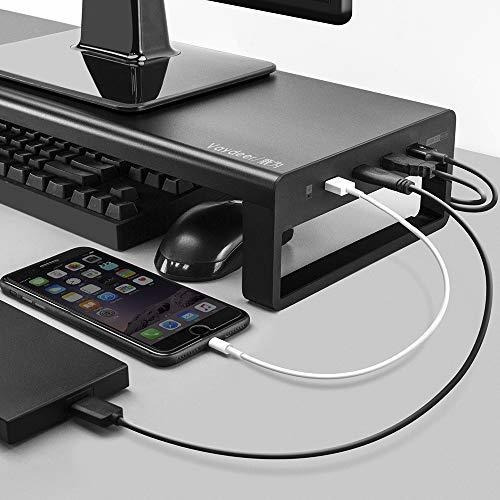 Imagen 2 de 6 de Vaydeer - Soporte Para Monitor De Aluminio (usb 3.0, Soporte
