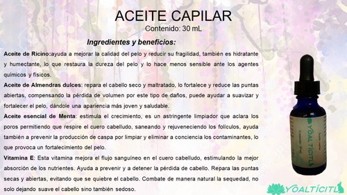 Imagen 2 de 2 de Tratamiento Capilar 100% Natural A Base De Aceites Esenciale