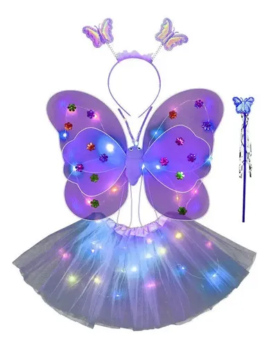 Falda Tutú Con Luces LED Para Niñas – Brillos Y Colores Para Fiestas Y Disfraces