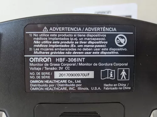 Medidor de porcentaje de grasa corporal Omron 