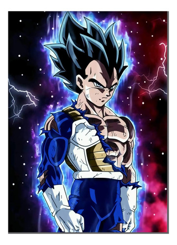 Cuadros Decorativos Vegeta Saiyajin 60x43 Dragon Ball