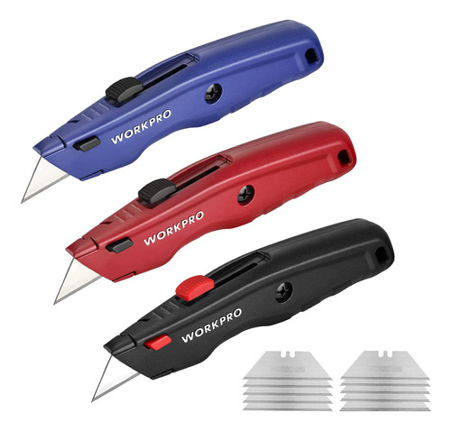 Workpro Cuchillo Utilitario Premium, Cortador De Caja Retrac