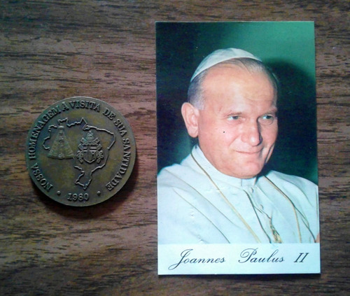 Moneda Medalla Conmemorativa Juan Pablo Ii (brasil Año 1980)