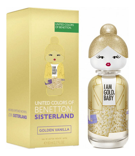  Perfume Benetton Sisterland Golden Vanilla EDT 80ml para mujer EDP 80 ml para  mujer  