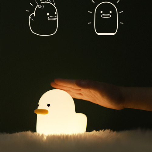 Lámpara Duck Night Light, Suave, De Silicona, Con Retraso