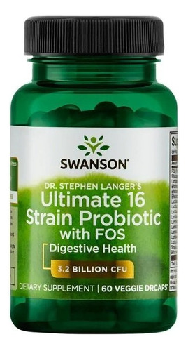 Probiótico Strain 60 Caps 3.2billion Salud Digestiva Swanson