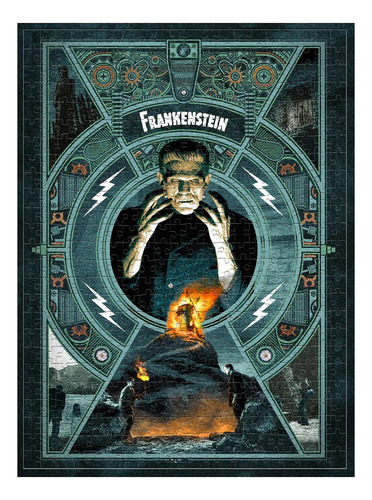Rompecabezas Brilla En Oscuridad Frankenstein Clasico Pelis