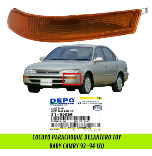 Cocuyo Parachoque Delantero Toy Baby Camry 92-97 Izquierdo