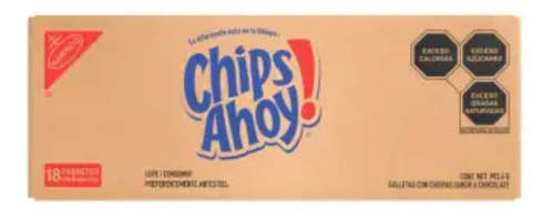 Paquete 18 Galletas Chips Ahoy Chispas Sabor Chocolate 993 G