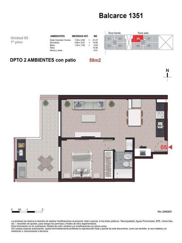 Imagen 16 de 30 de Venta Departamento 1 Dormitorio Al Contrafrente Balcón En Edificio Balcarce 1351 - Moderno