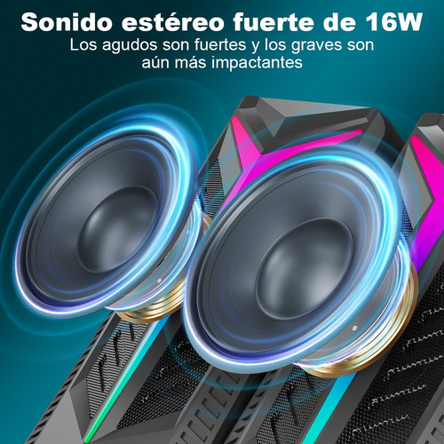 Portable Multimedia Rgb Speaker Altavoz De La Computadora