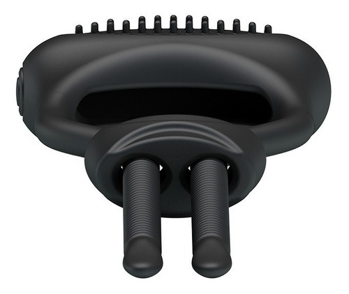 Anillo Peneano Con Vibrador Y Presión Regulable Adaptable Color Negro