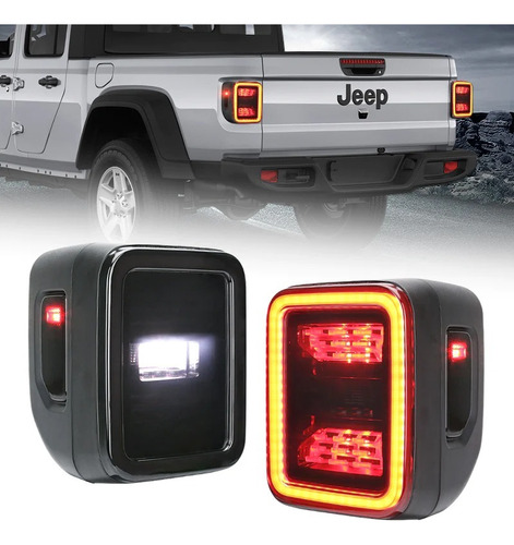 Micas Traseras Led Jeep Gladiador Jt 20+ (smoke) (js)