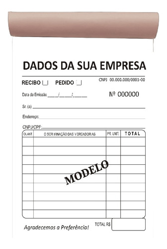 20 Tls. Nota - Pedido - Recibo - 2x50 - Autocopiativo