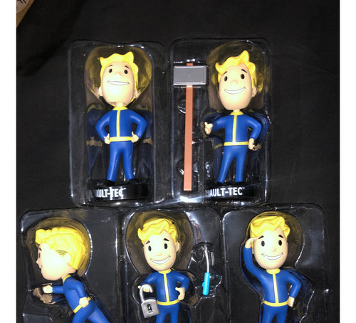 Bobbleheads De Vaultboy De 12 Cm De Fallouts (lote De 5) (Usado)