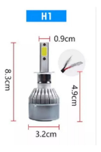 Ampolleta Led Headlight H1 H3 H4 H7 H11 H13 9005 9006 C6/360