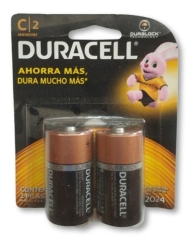 Pilas Alcalina Duracell Tipo C, Lr 14, 1.5 V