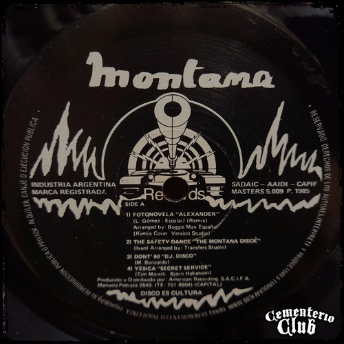 Comp Montama Records Fotonovela Alexander 1985 Vinilo Lp