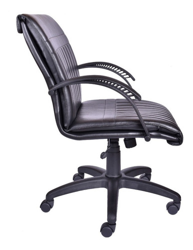 Silla de escritorio de Outlet Malbec bajo gamer ergonómica negra con tapizado de cuero sintético