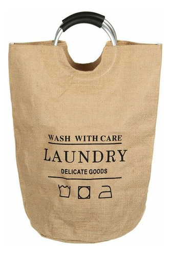 Cesto Canasto Laundry Plegable C/ Manija Ropa Sucia Color Wash With Care