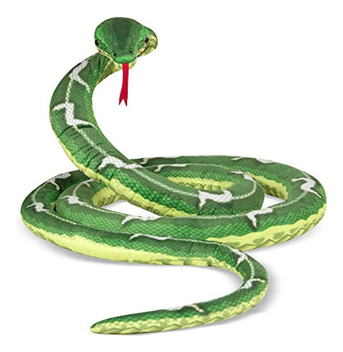 Peluche Diseño De Serpiente Boa Verde 14 Pies.melissa & Doug