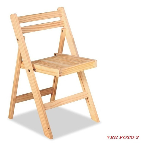 Silla Plegable De Madera Pino - Eventos / Cuota