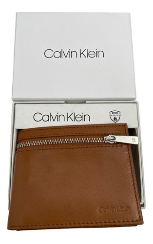 Exclusiva Billetera Calvin Klein De Cuero Rfid Protection