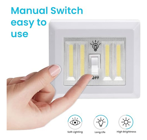 Luz Nocturna Doble Led Cob Con Apagador