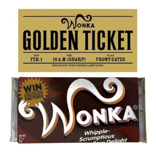 Imagen 1 de 3 de Barra Chocolate Wonka Original 5.7oz