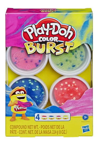 Massinha Play-Doh Color Burst Rosa Hasbro - E6966