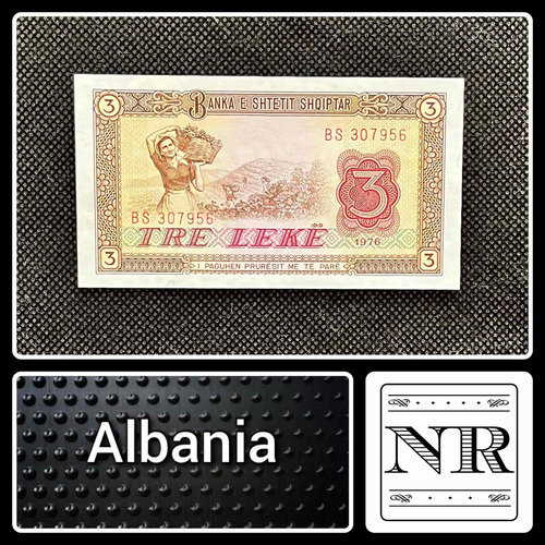 Imagen 1 de 4 de Albania - 3 Leke - Año 1976 - P #34 - Europa