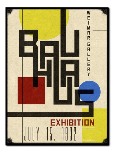 #1463 - Cuadro Vintage 30 X 40 Bauhaus Arte Poster No Chapa