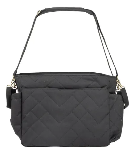 Bolso Maternal Pañalera Infanti Motto Gold Negro / Pimpo