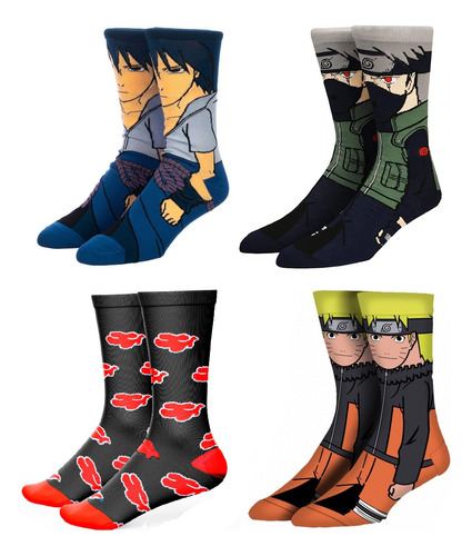  Medias Estampadas Anime De Naruto Y Sasuke 36 A 44