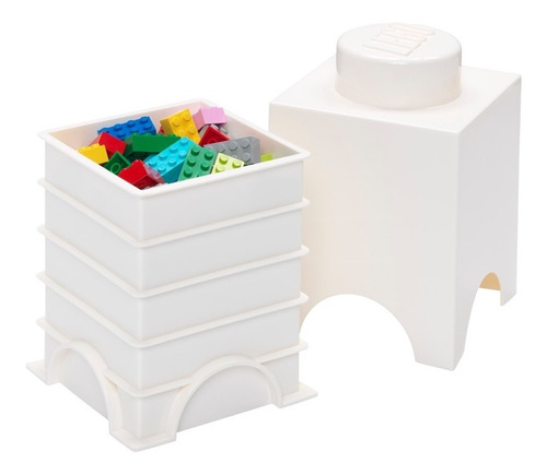 Lego Bloque Apilable Contenedor Original Mini White