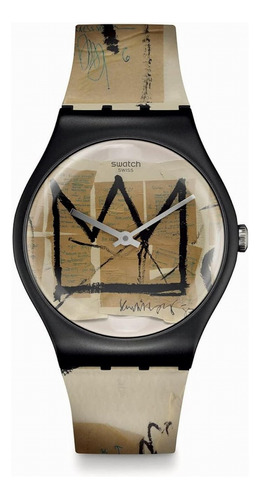 Reloj Swatch Untitled By Jean-michel Basquiat Suoz355