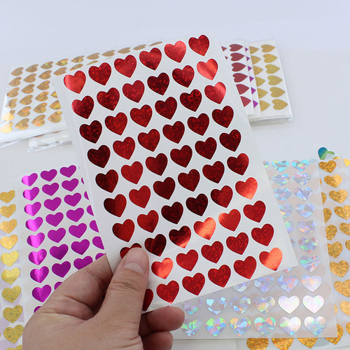 600 Etiquetas Corazón Adhesivas Estampas Calcomanías 13mm