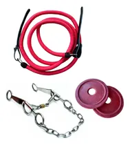 Comprar Kit Montaria Guia Para Cavalo Rédea De Poli + Bridão Em Inox