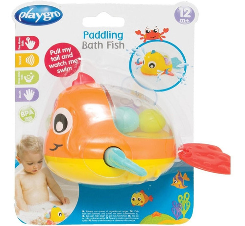 Juguete Para Agua Baño Bebé Pez Playgro A Cuerda 