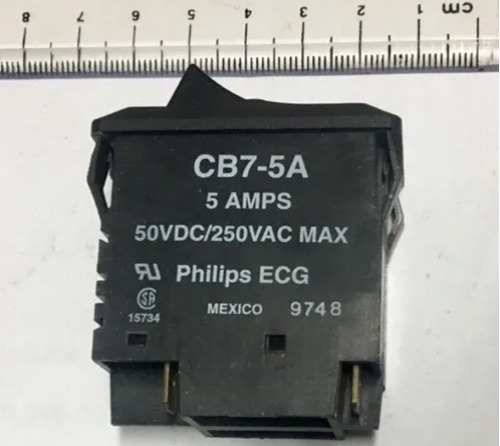 Switch Breaker Negro 4pin On-off 5a 50-250v Sw-cb7-5a