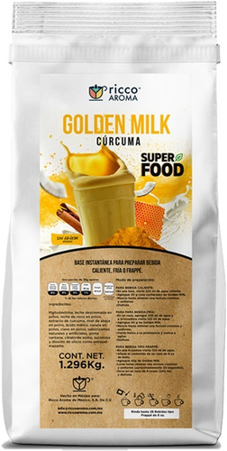 Golden Milk Cúrcuma Té Latte -1.2 Kg- Ricco Aroma