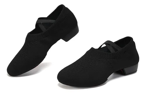 Zapatos De Salón De Práctica De Salsa De Punto Elásticos Cru