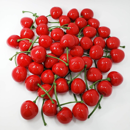 W Cereza Artificial, Fruta Artificial For Decoración, 100