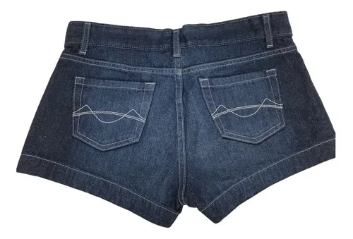 Short Corto Para Dama En Tela Jean Indigo Mezclilla Modernos